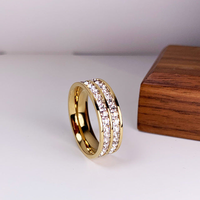 Sophia | Elegant Double Row Zirconia Ring