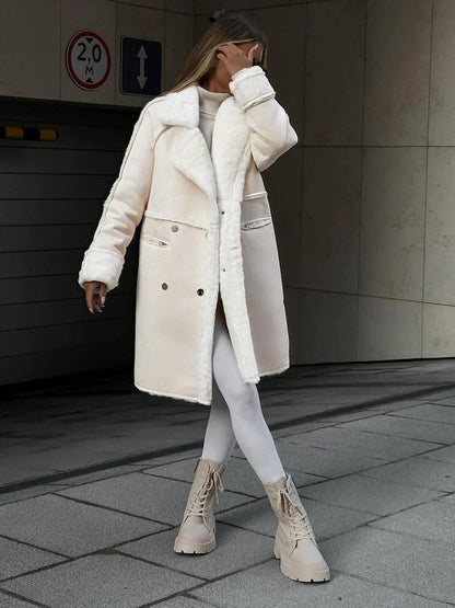 Sophia | Elegant Long Suede Cardigan
