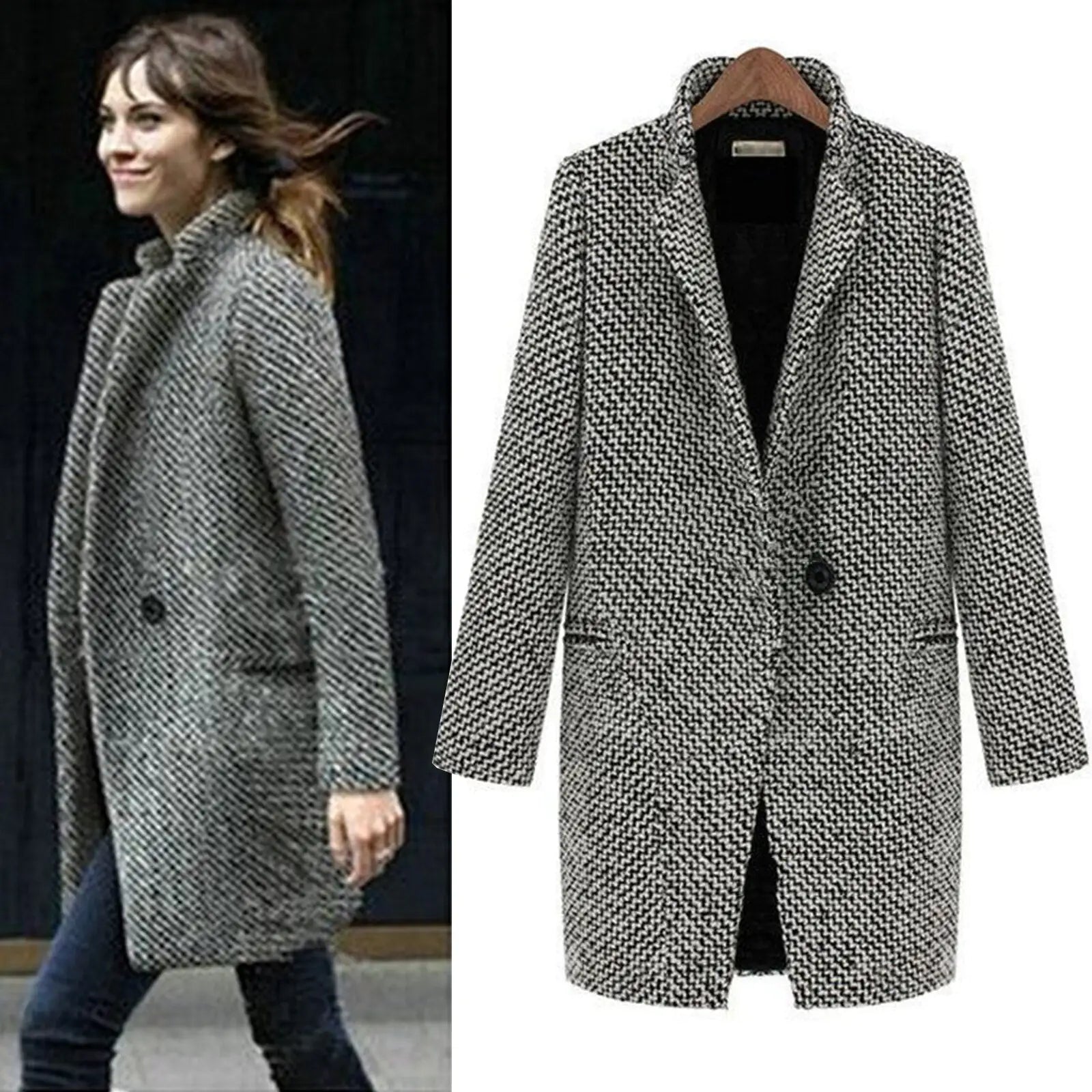 Sophia | Elegant Long Wool Coat