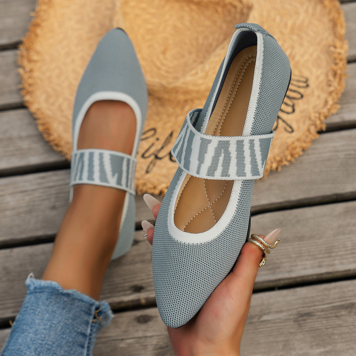 Sophia | Elegant Patterned Ballet Flats