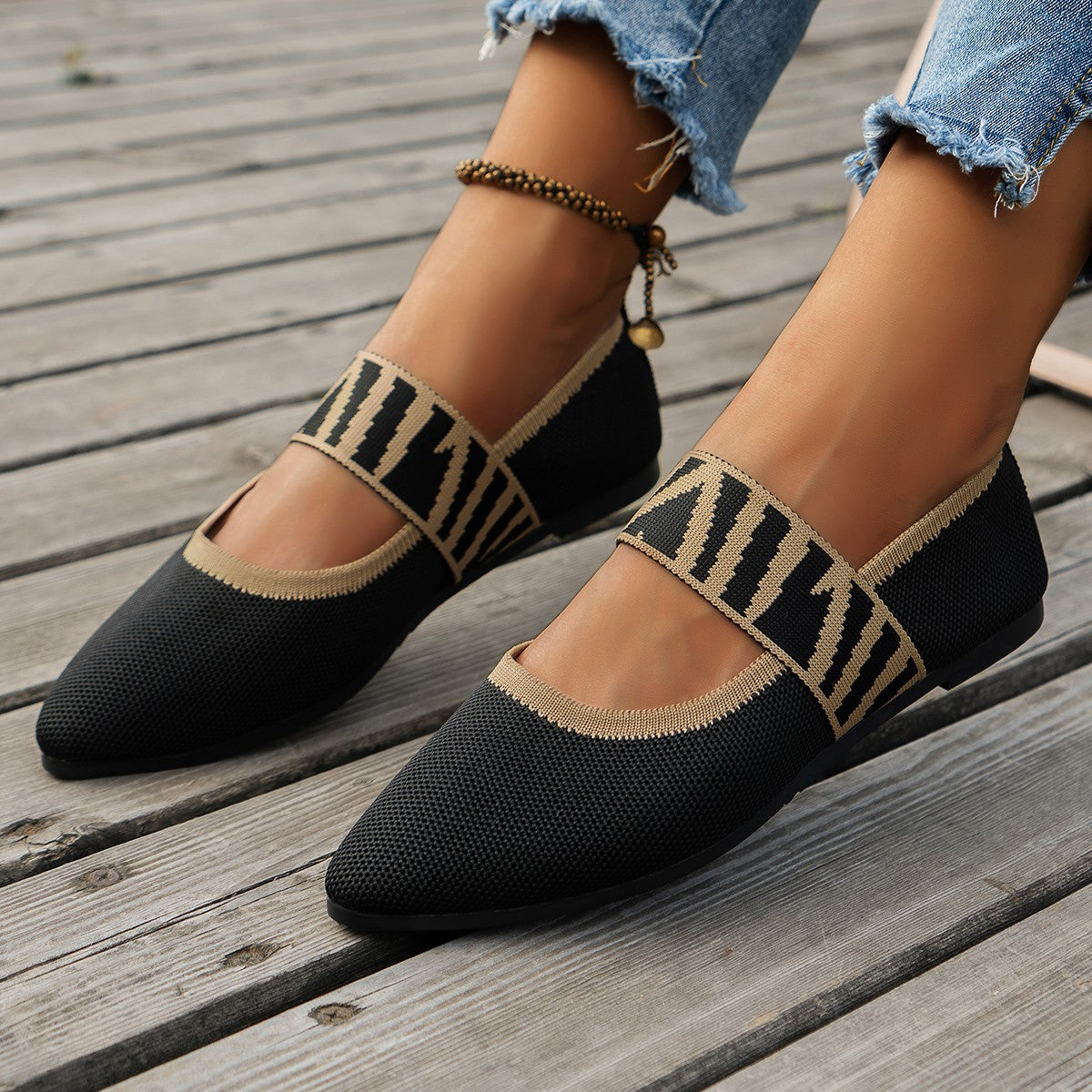 Sophia | Elegant Patterned Ballet Flats