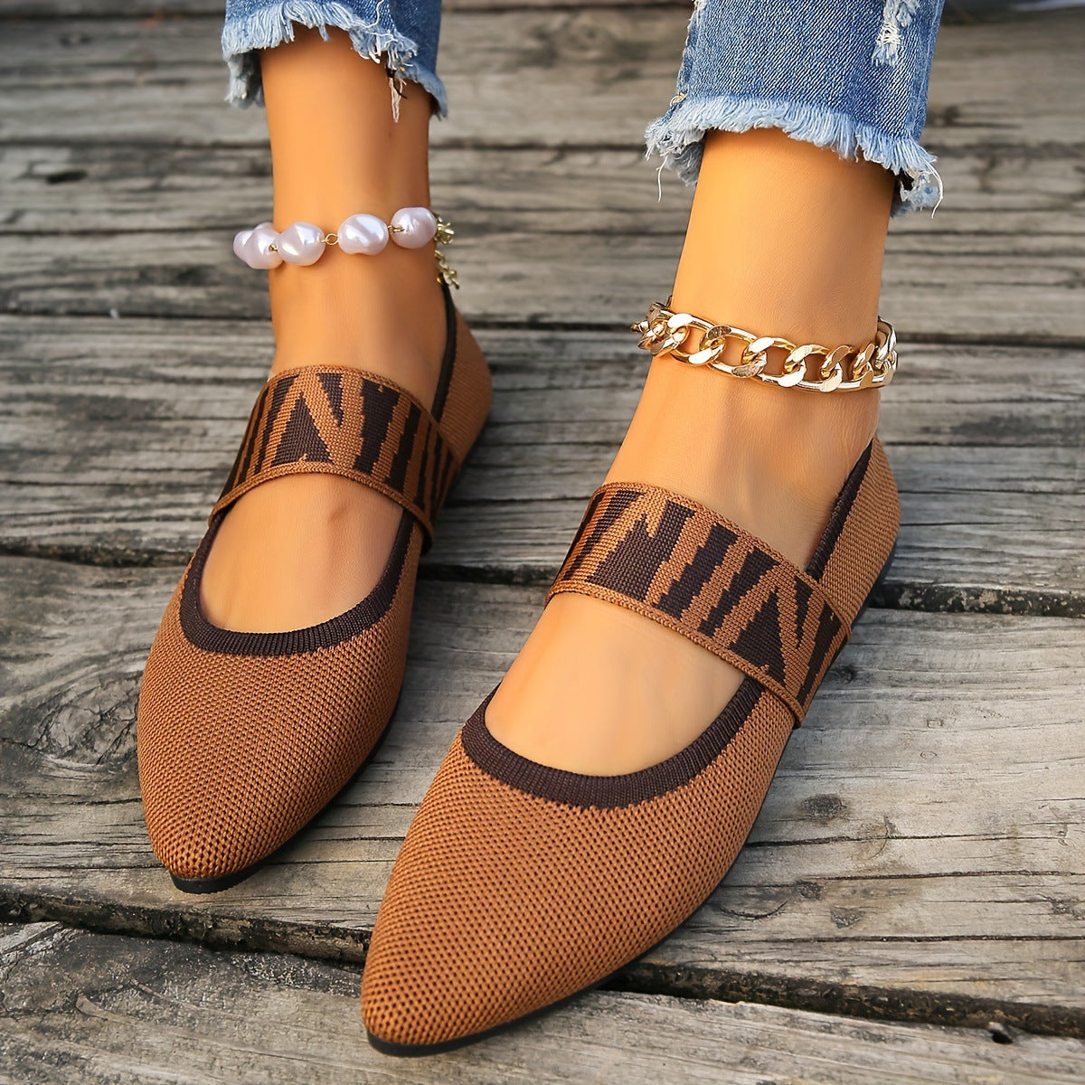 Sophia | Elegant Patterned Ballet Flats