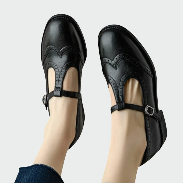 Sophia | Elegant Stylish Leather Mary Jane Shoes