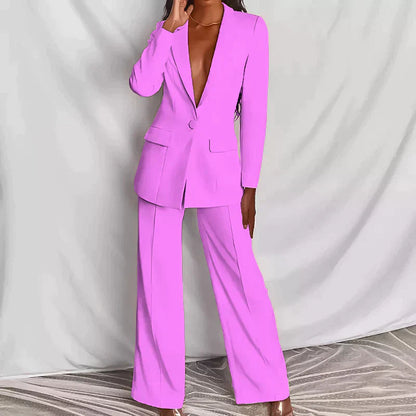 Sophia | Elegant Tailored Blazer and Wide-Leg Pants Set