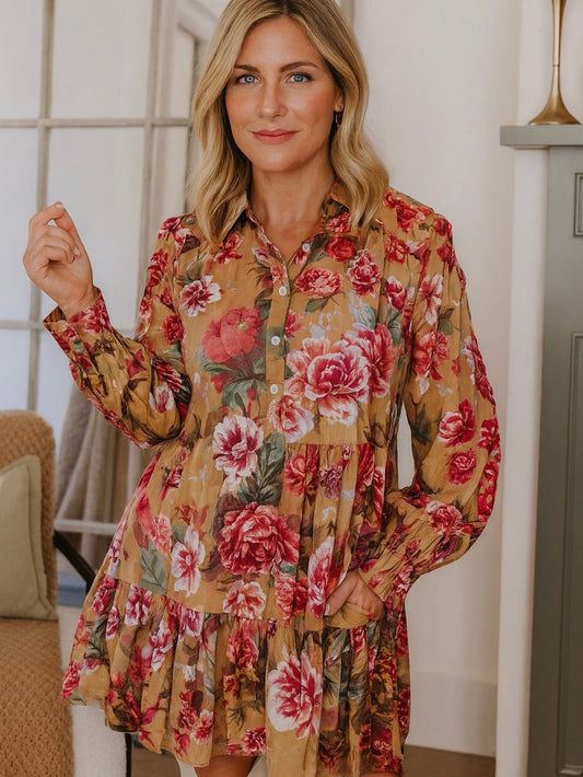 Sophia | Floral Flowing Summer Mini Dress