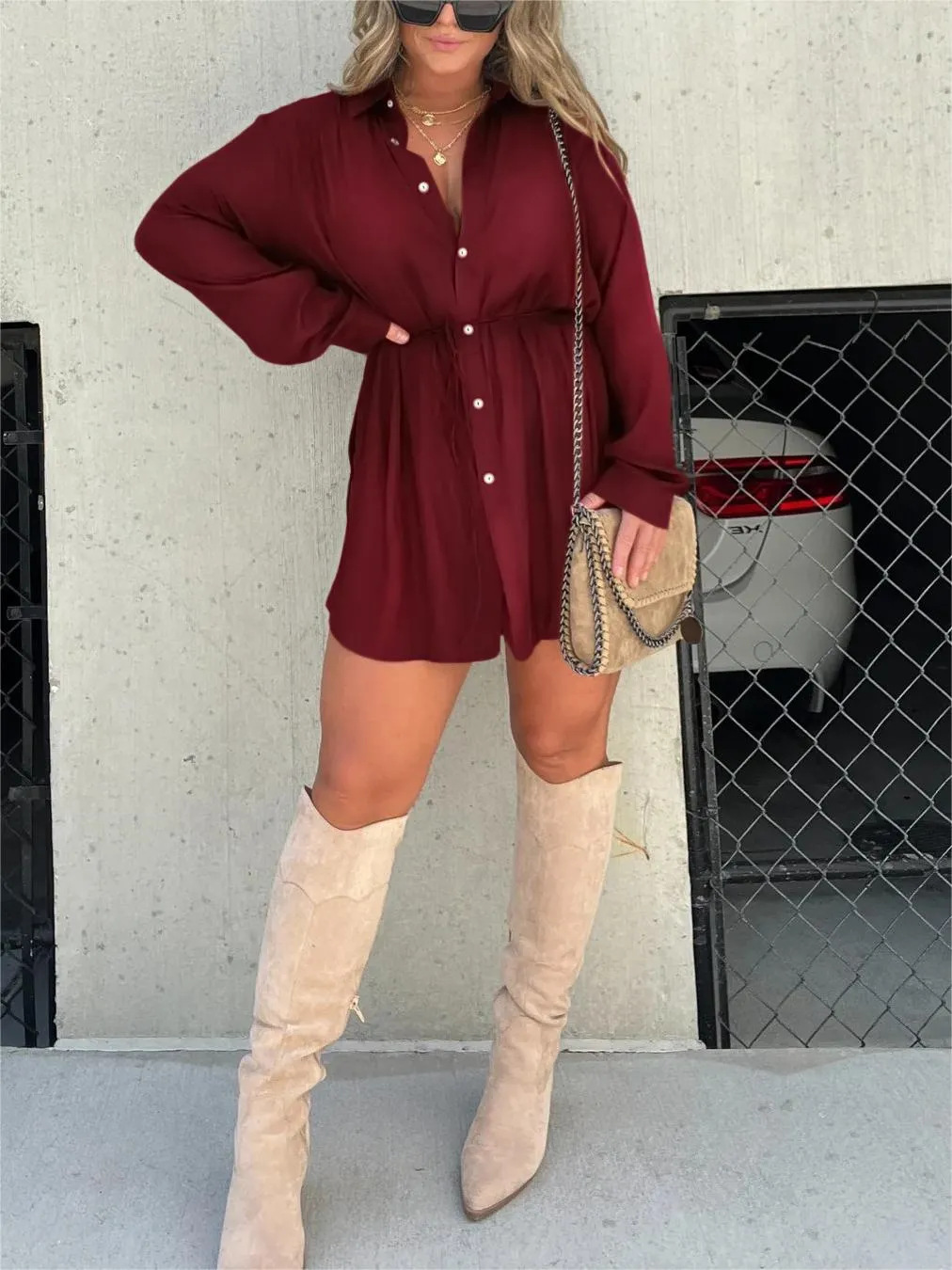 Sophia | Stylish Lightweight Shirt Dress for Women