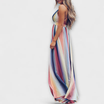 Sophia | Vibrant V-Neck Summer Maxi Dress