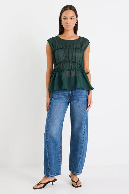 Sophie | Breezy White Sleeveless Top for Women