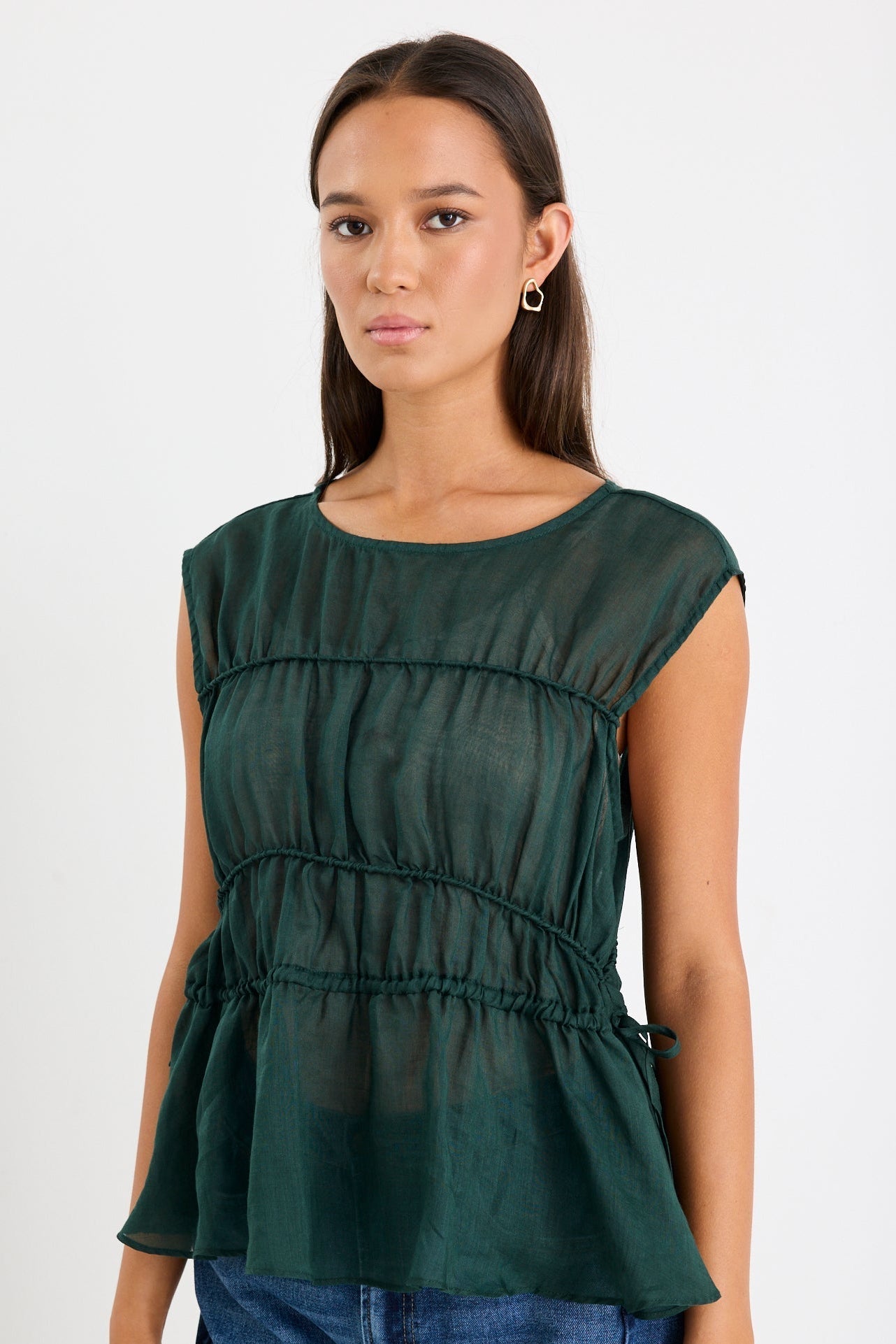 Sophie | Breezy White Sleeveless Top for Women
