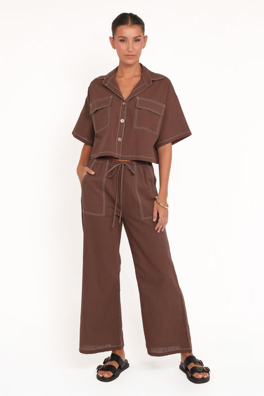 Sophie | Chic Cropped Top And Wide Leg Pant Women's Set Loungewear