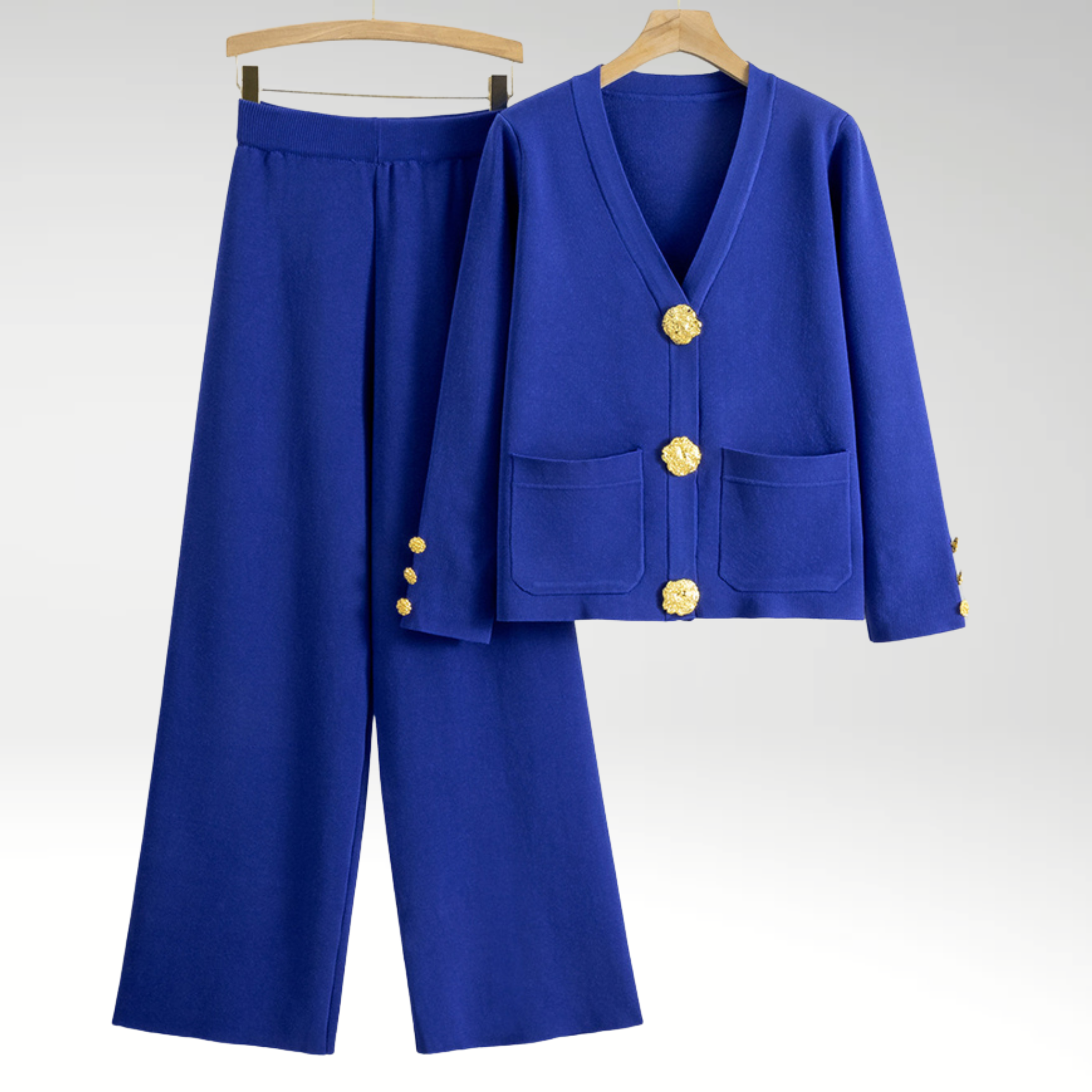 Sophie | Chic V Neck Women's Lounge Set with Relaxed Pants
