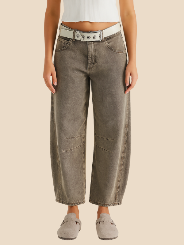 Sophie | Chic Wide Leg Womens Pants in Leopard Print