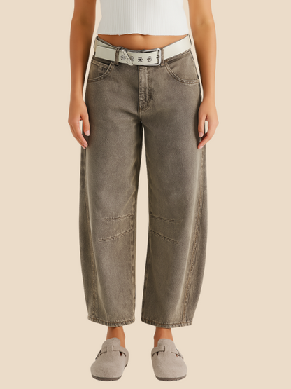 Sophie | Chic Wide Leg Womens Pants in Leopard Print