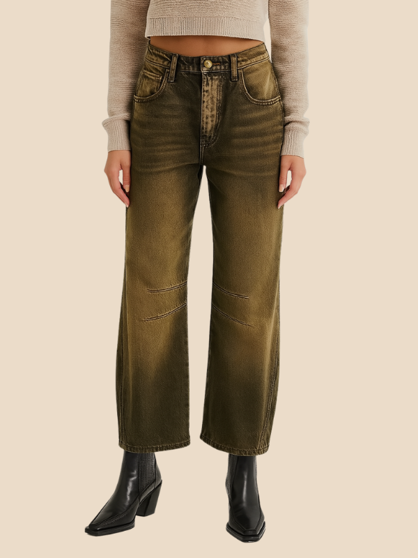 Sophie | Chic Wide Leg Womens Pants in Leopard Print