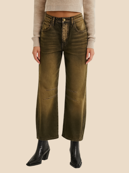 Sophie | Chic Wide Leg Womens Pants in Leopard Print