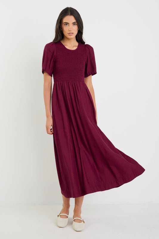 Sophie | Elegant Shirred Summer Dress