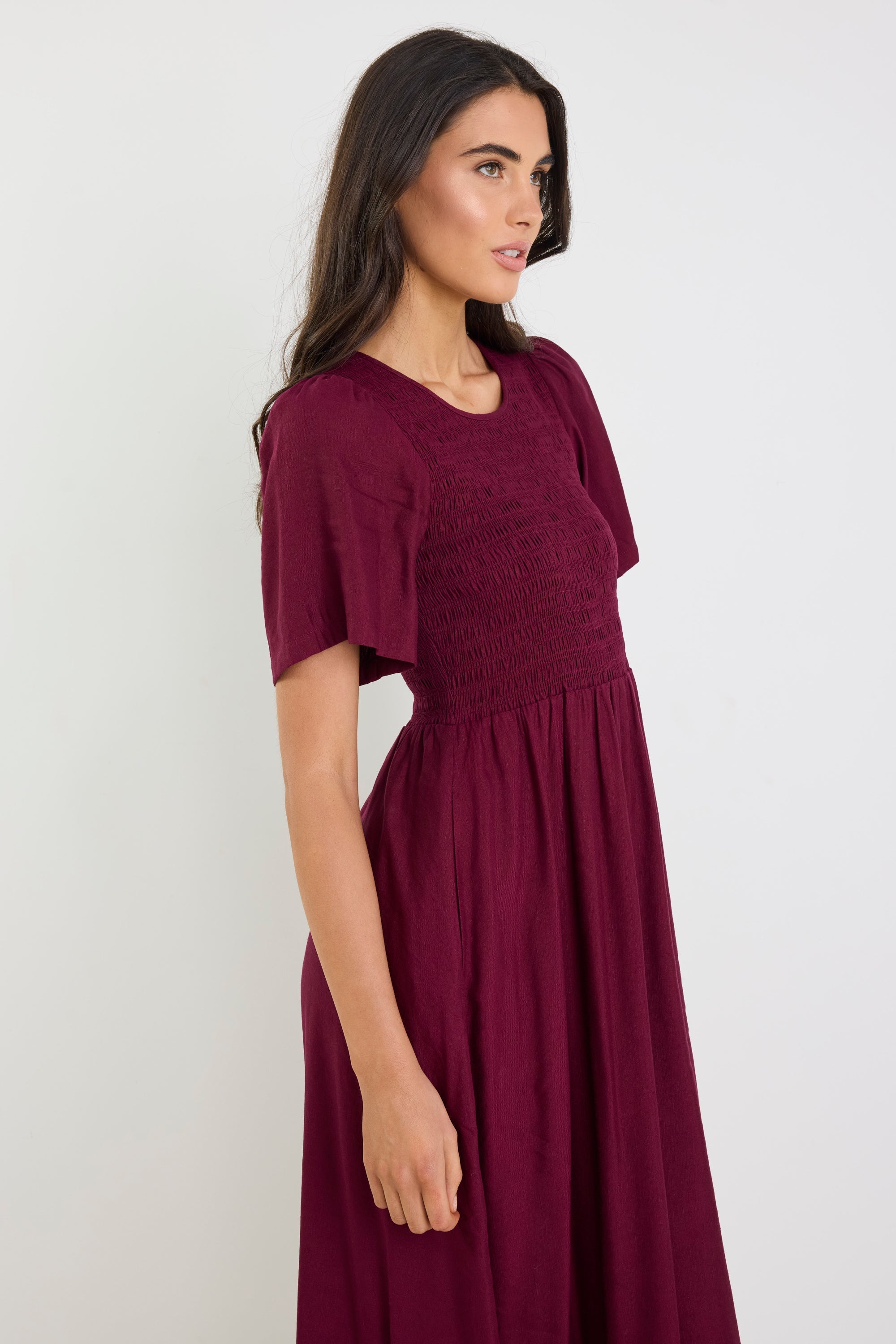 Sophie | Elegant Shirred Summer Dress