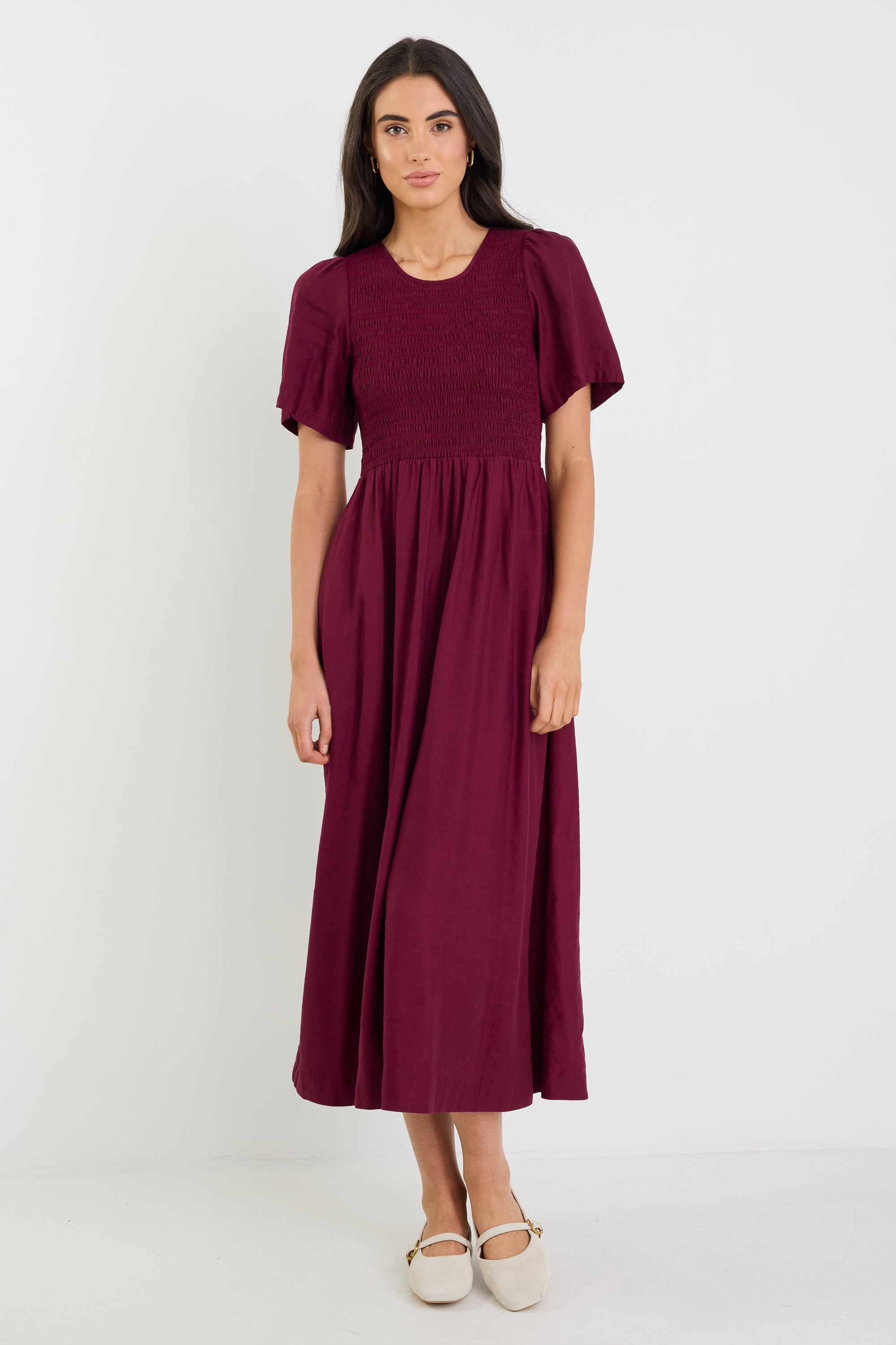 Sophie | Elegant Shirred Summer Dress