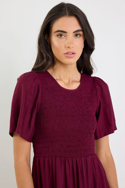 Sophie | Elegant Shirred Summer Dress