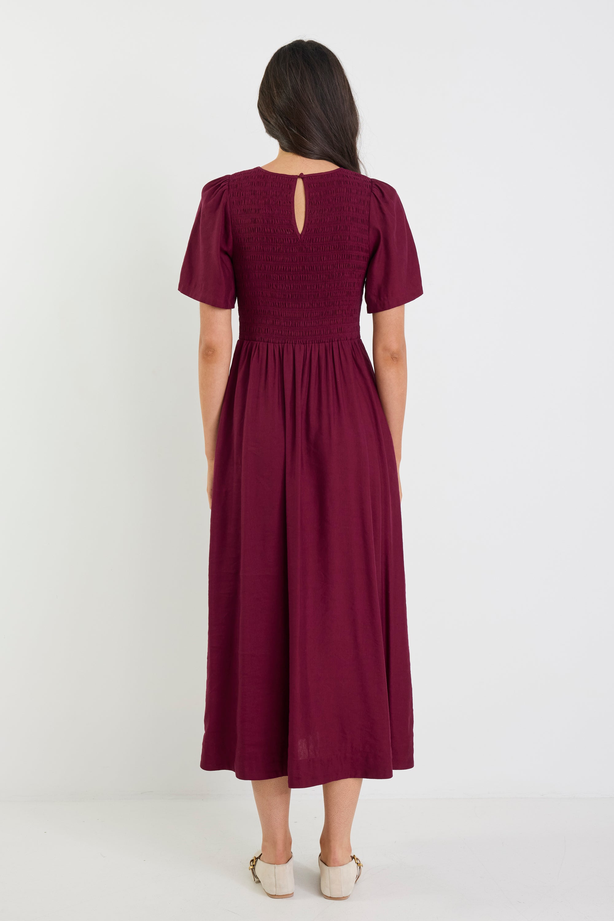 Sophie | Elegant Shirred Summer Dress