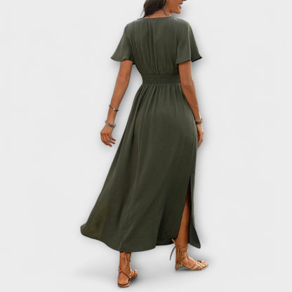 Sophie | Elegant V-Neck Summer Dress for Wedding Guests