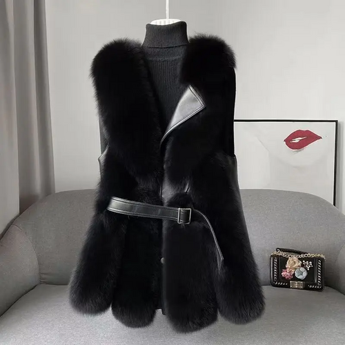 Sophie | Plush Elegant Faux Fur Waistcoat for Women
