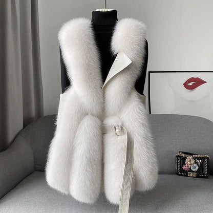 Sophie | Plush Elegant Faux Fur Waistcoat for Women