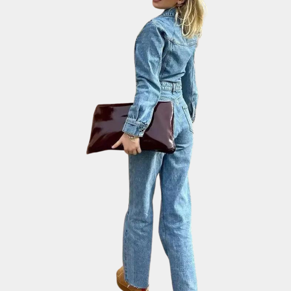 Sophie | Stylish Long Sleeve Denim Jumpsuit for Women