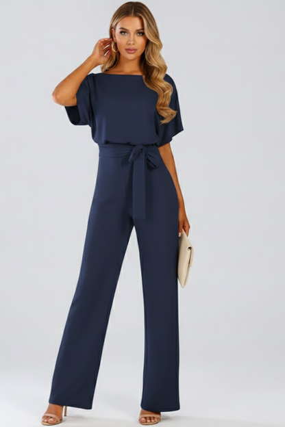 Lena | Chic Belted Wide-Leg Jumpsuit