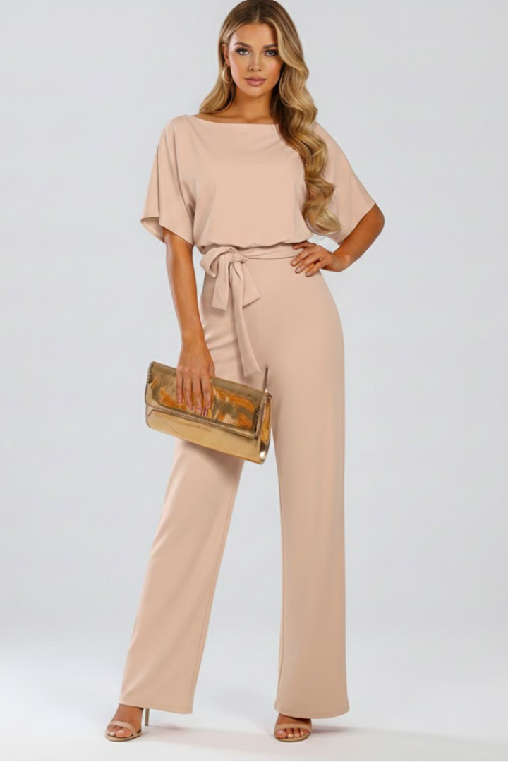 Lena | Chic Belted Wide-Leg Jumpsuit