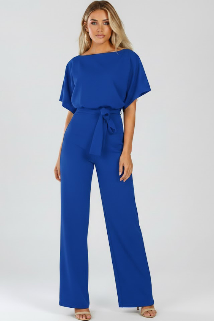 Lena | Chic Belted Wide-Leg Jumpsuit