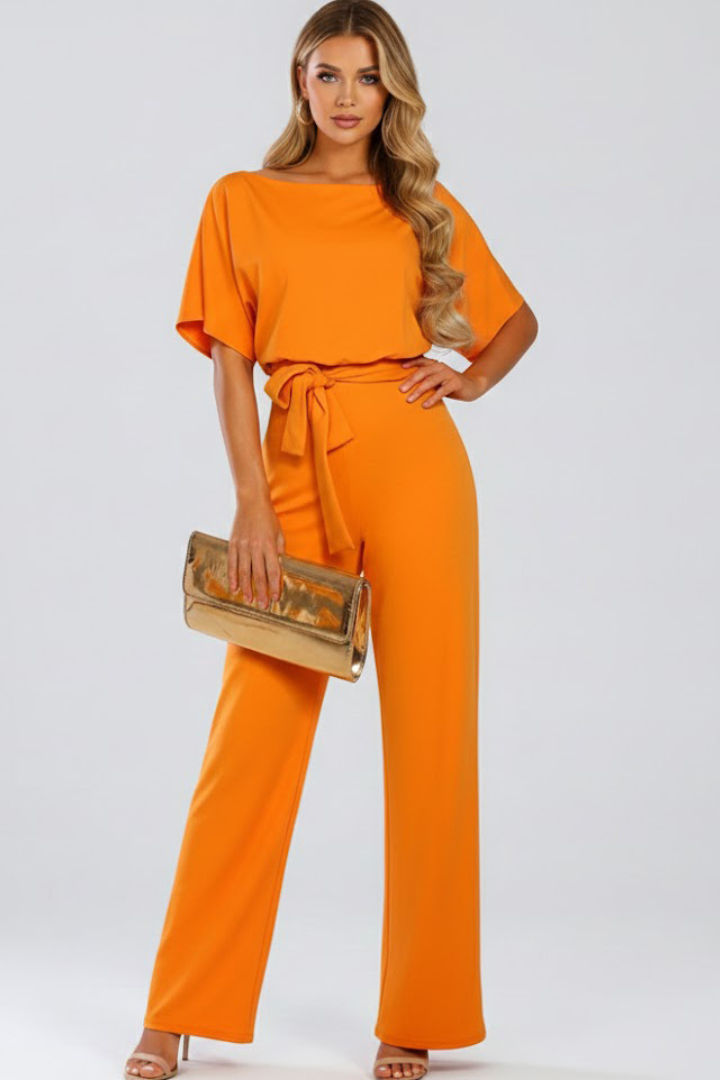Lena | Chic Belted Wide-Leg Jumpsuit