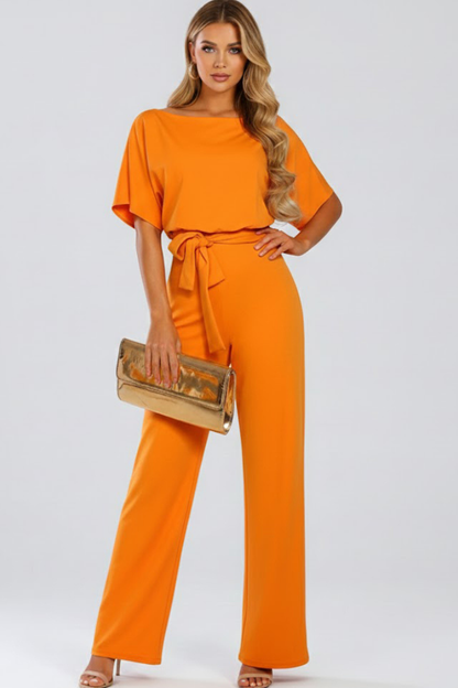 Lena | Chic Belted Wide-Leg Jumpsuit