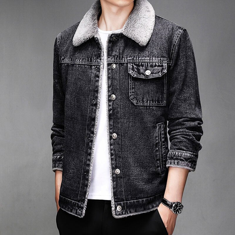 Jasper | Luxe Denim Sherpa Jacket