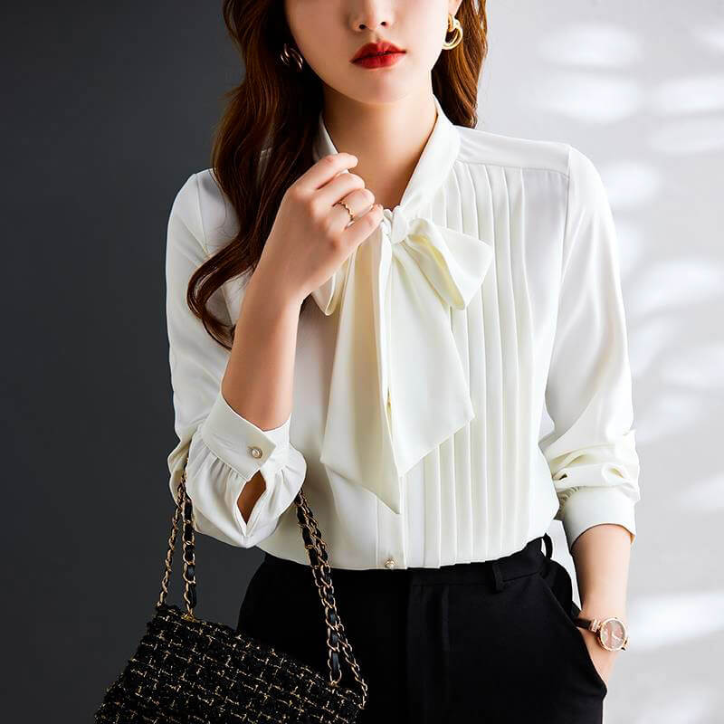 Esme | Elegant Bow Tie Blouse