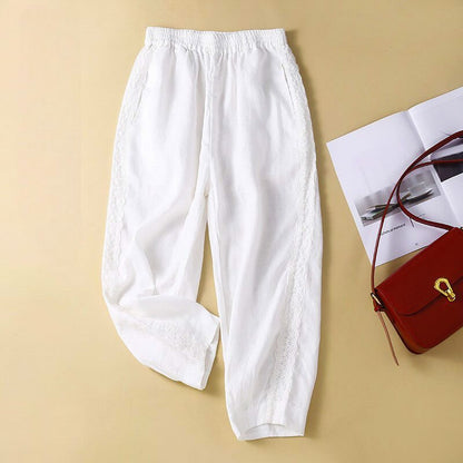 Freya | Elegant Cotton-Linen Trousers