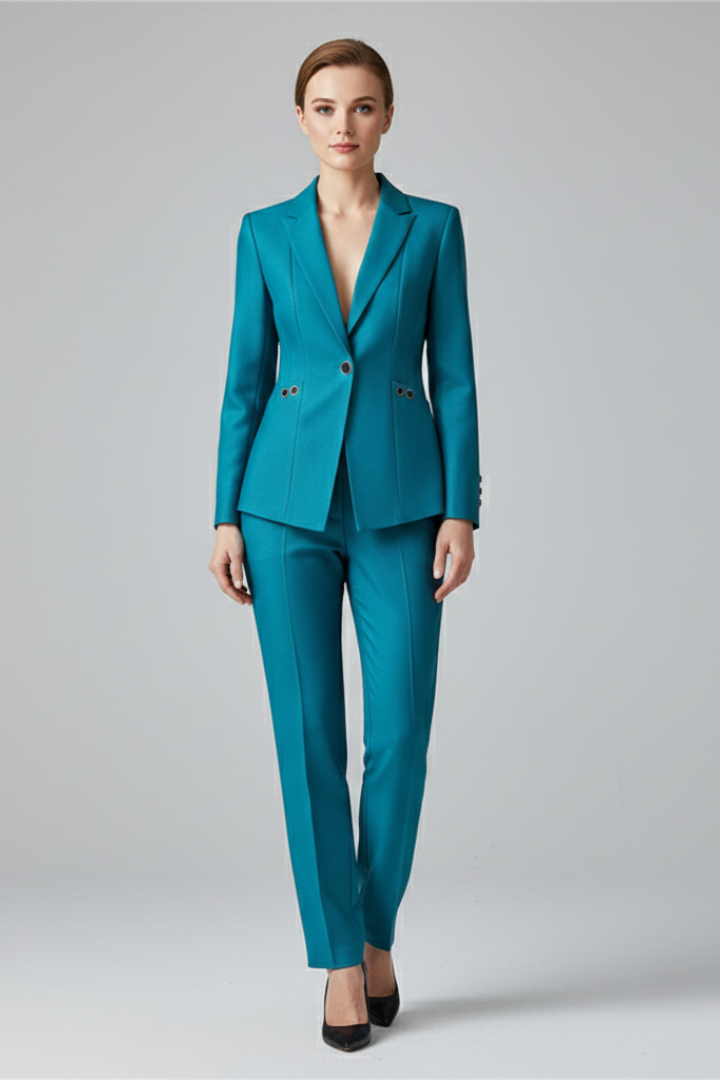 Isla | Tailored Blazer Set with One Button and Straight Trousers