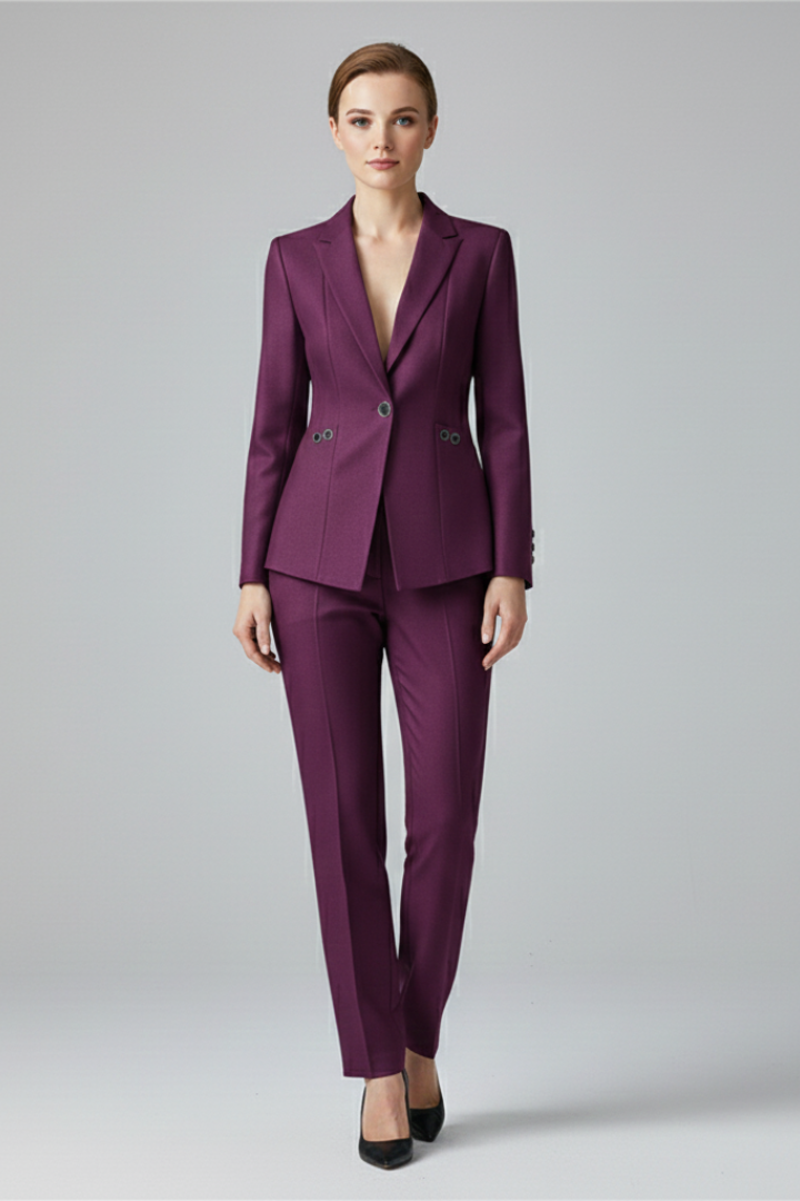 Isla | Tailored Blazer Set with One Button and Straight Trousers