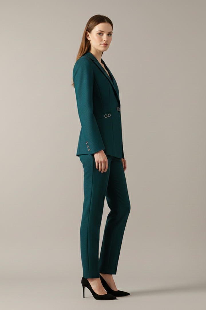 Isla | Tailored Blazer Set with One Button and Straight Trousers