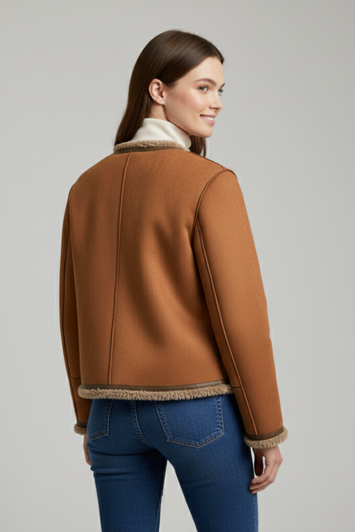Lila | Chic Button-Down Jacket with Trim Edging