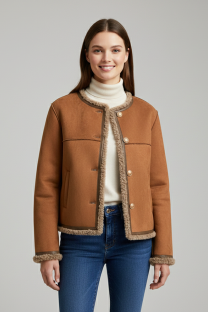 Lila | Chic Button-Down Jacket with Trim Edging