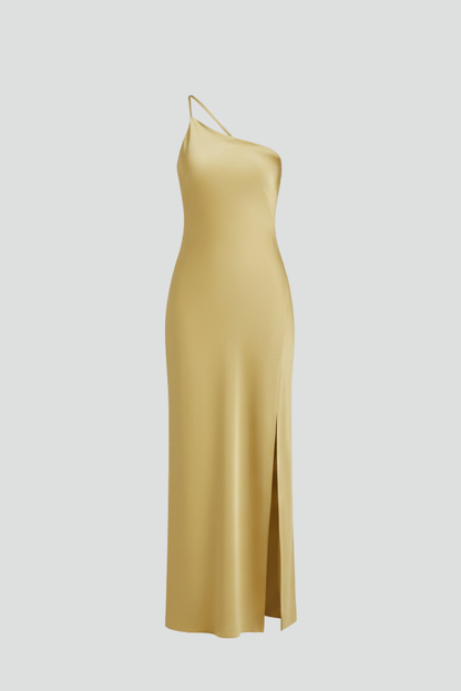 Isla | One-Shoulder Maxi Dress with Side Slit