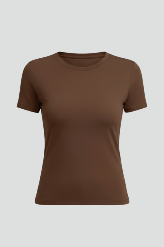 Lena | Fitted Round Neck T-Shirt
