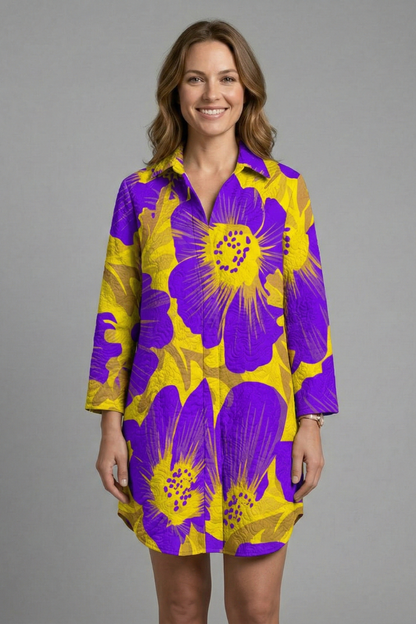 Lila | Hooded Short Sleeve Beach Dress