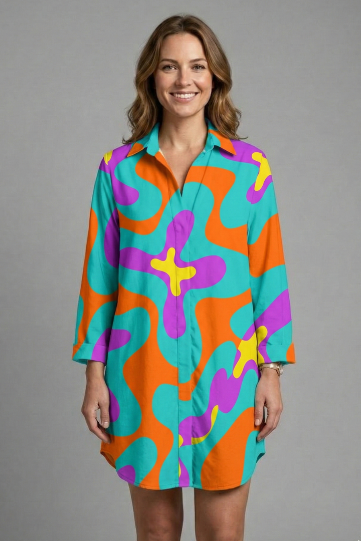 Lila | Hooded Short Sleeve Beach Dress