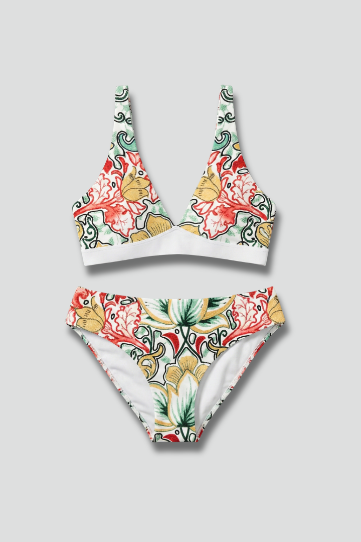 Lila | Halter Top Printed Bikini Set