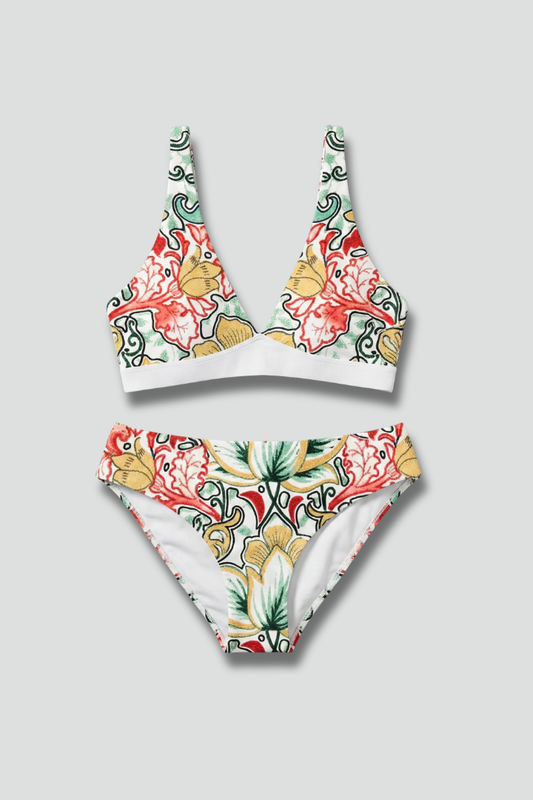 Lila | Halter Top Printed Bikini Set