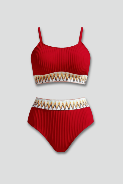 Lila | Ribbed High Waist Bikini Set