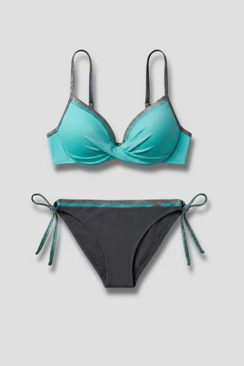 Lila | Triangle Top Bikini Set with Tie Bottom