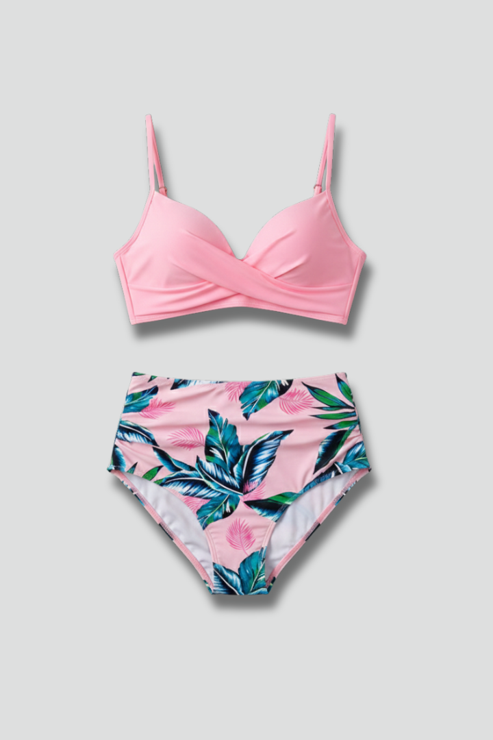 Vivienne | Twist Top High Waist Bikini Set
